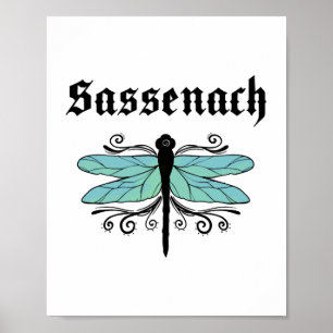 Poster Dragonfly Outlander Amber Blue Gift Teto