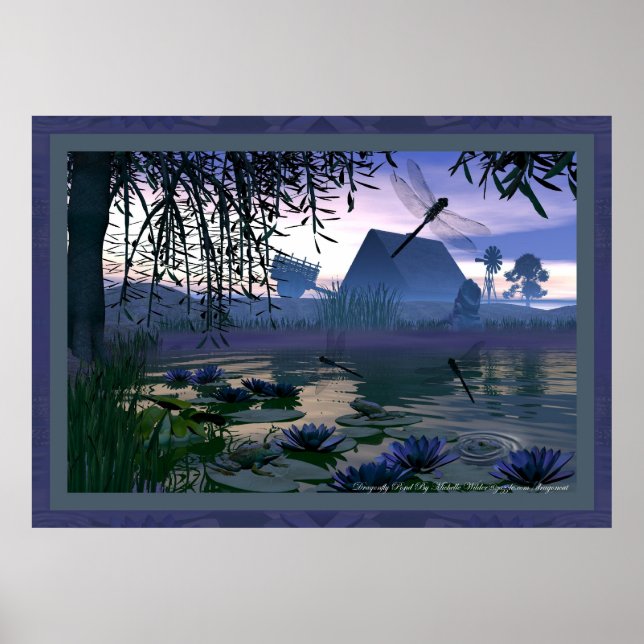 Poster Dragonfly Pond Por Michelle Wilder (Frente)