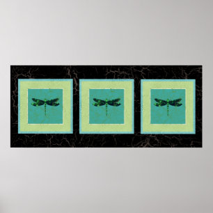Poster Dragonfly Verde