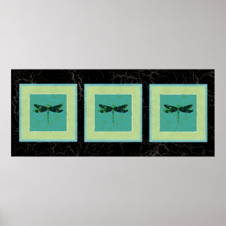 Poster Dragonfly Verde