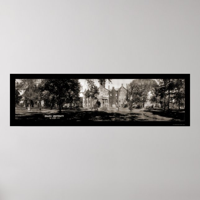 Poster Drake University IA Foto 1914 (Frente)