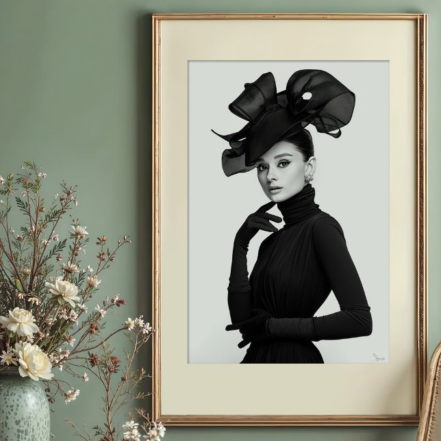 Poster Drama Escultural: Retrato Monocromático Avant-Gard (Criador carregado)