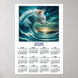 Poster Dramatic Cat and Ocean 2026