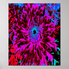 Poster Dramson Red, Purple e Black Dahlia