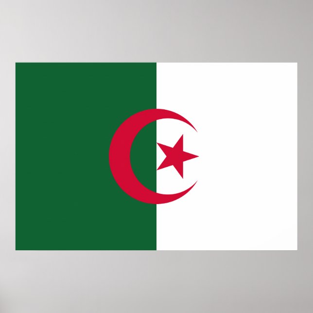 Poster Drapeau Algérie (Frente)