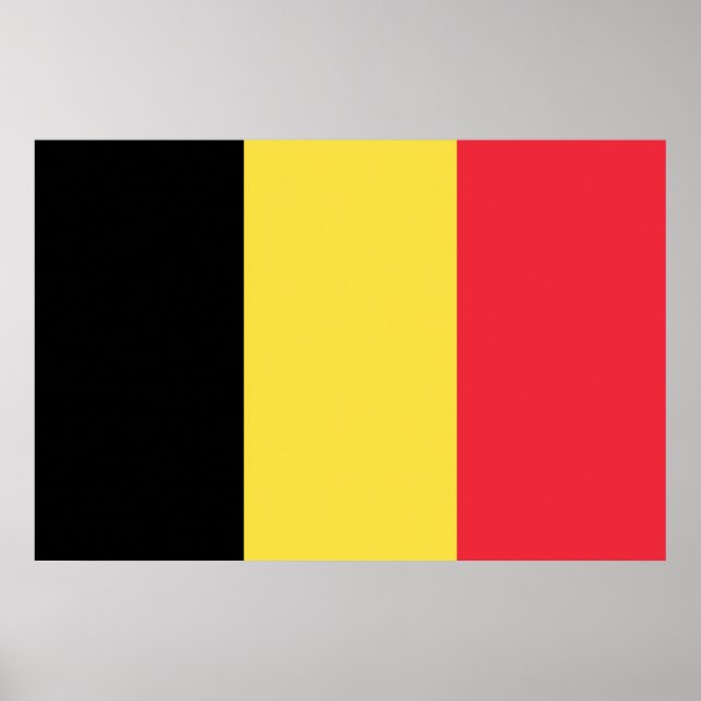 Poster Drapeau Belgique Tricolore (Frente)