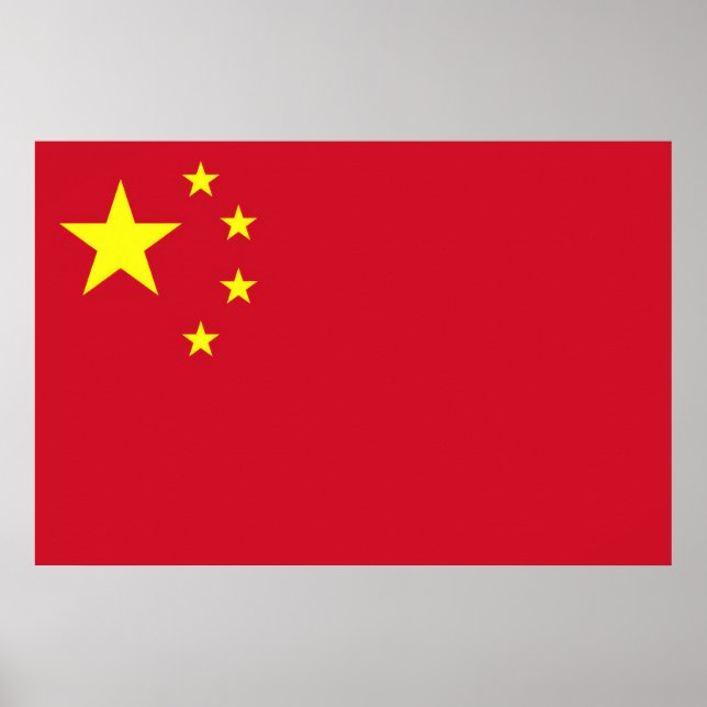 Poster Drapeau Chine (Frente)