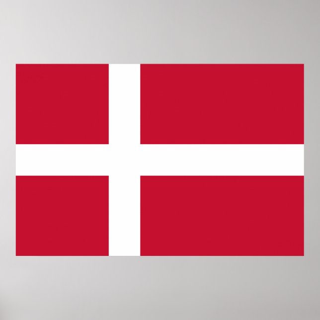 Poster Drapeau Danemark (Frente)