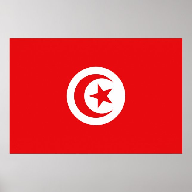 Poster Drapeau Tunisie (Frente)