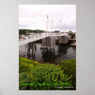 Póster Drawbridge da angra de Perkins - Ogunquit maine