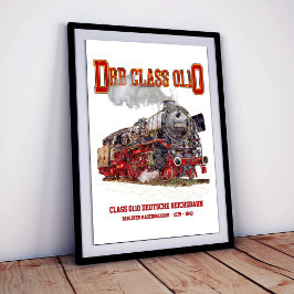 Poster DRB Class 01.10 Steam Train. Deutsche Reichsbahn