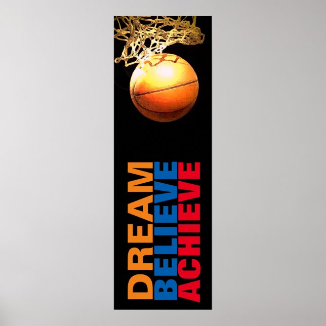 Póster Dream Acredite em Atingir Porta de Na moda de Basq (Frente)