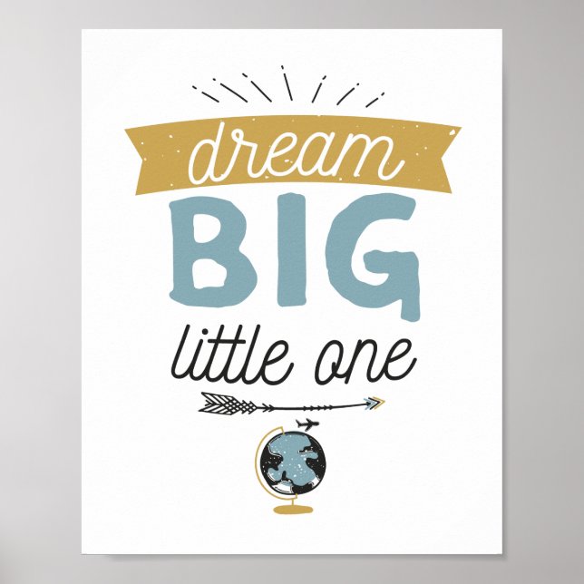 Póster Dream Big Adventure Sign (Frente)