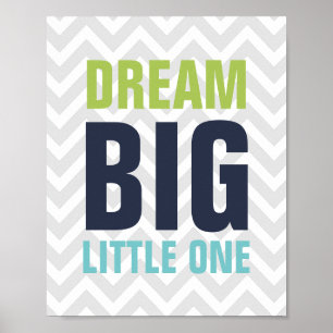 Poster Dream Big Little One Nursery