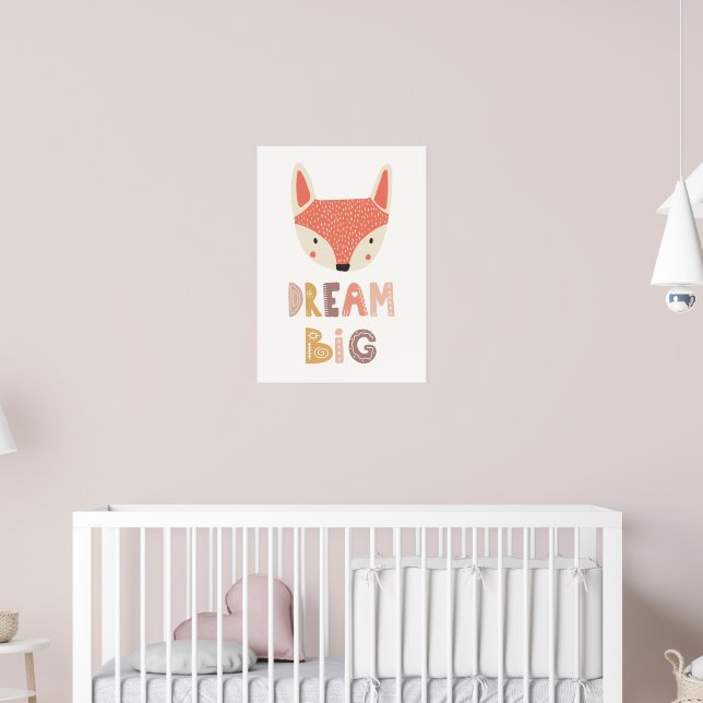 Poster Dream Big | raposa (Berçário 2)