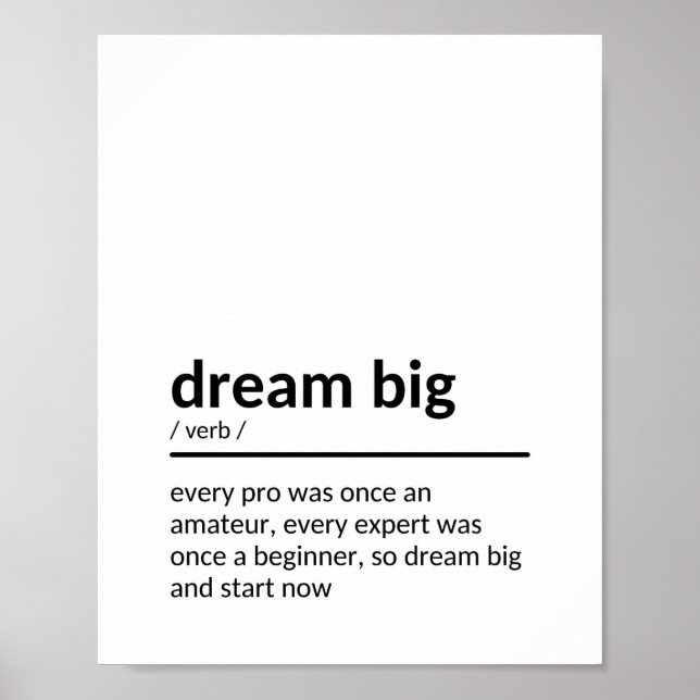 Poster Dream Big Say (Frente)