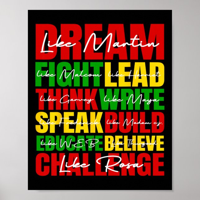 Poster Dream Black History Month, Décima Junta Afro-Ameri (Frente)