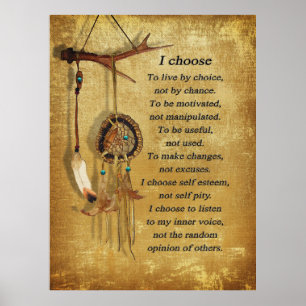Poster Dream-Catcher, "Eu escolho" motivacional
