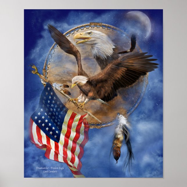 Póster Dream Catcher - Freedom Eagle Art Poster/Impressão (Frente)