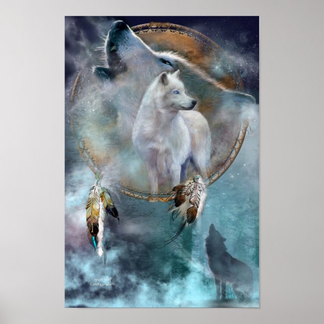 Poster Dream Catcher Series-Spirit Wolf Poster/Impressão (Frente)