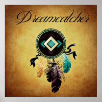 Dreamcatcher em um Fundo de Ouro Grunge