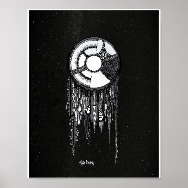 Poster Dreamcatcher - Fundo Estrelado (Frente)