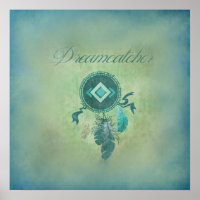 Dreamcatcher sobre um fundo verde-sujo