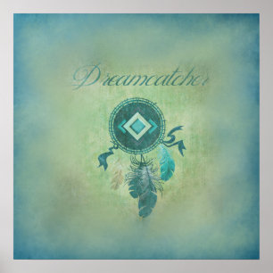 Póster Dreamcatcher sobre um fundo verde-sujo