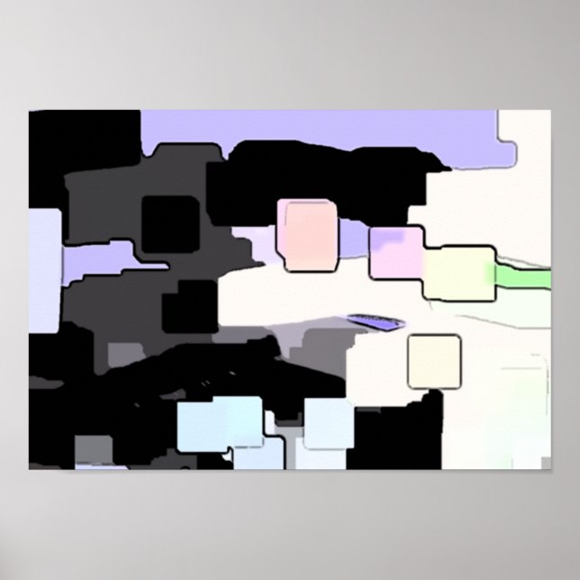 Póster "Dreaming Blue" Arte Geométrica (Frente)