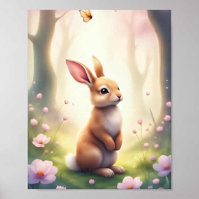 Poster Dreamland Woodland Bunny Nursery Baby&Kids (Frente)