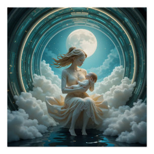 Póster Dreamlike Maternal Cosmos