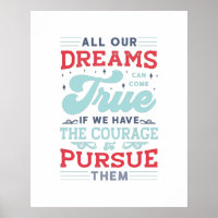 Dreams Can Come True Tipografia com Letra Vermelha