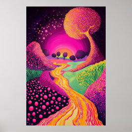 Poster Dreamscape Surrealista Cósmico 1804