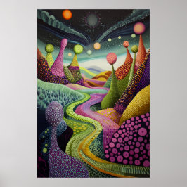 Poster Dreamscape Surrealista Cósmico 1806