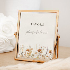 Poster Dreamy Autumn Wildflower Sign