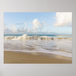Poster Dreamy Caribbean ocean waves