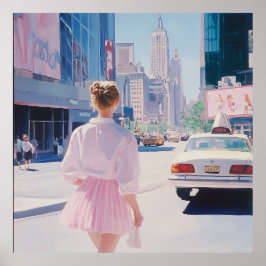 Poster Dreamy City Stroll: Arte Urbana Moderna