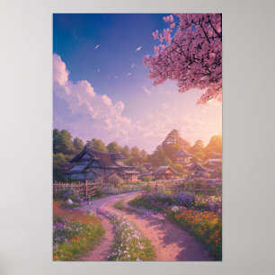 Poster Dreamy Dusk: Uma Cena Serena do Campo