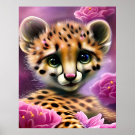 Poster Dreamy Eyed Baby Cheetah