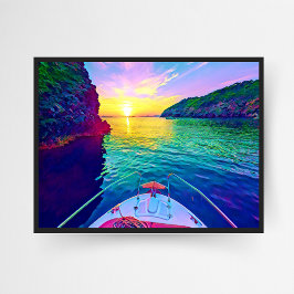 Póster Dreamy Mediterranean Summers on the Sea