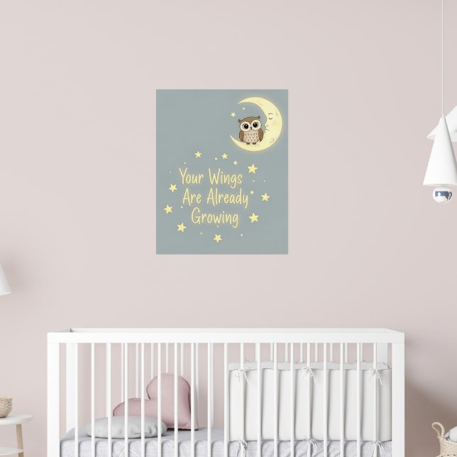 Poster Dreamy Owl & Moon Nursery (Berçário 2)