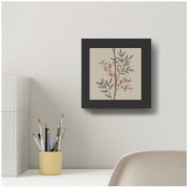 Póster Dreamy Petals on Branches L verde rosa bege