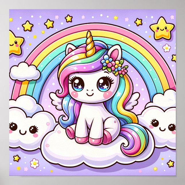Poster Dreamy Rainbow Unicorn - Um Enfermeiro Mágico (Frente)