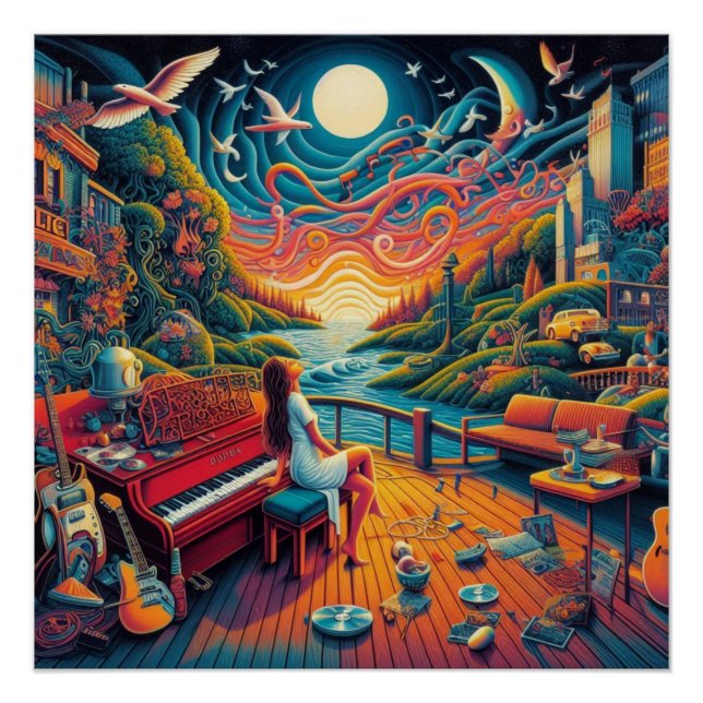 Póster Dreamy Riverfront Harmony (Frente)