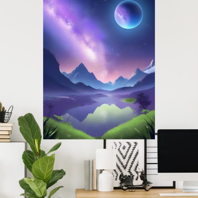 Poster Dreamy Starry Night (Escritório em casa)