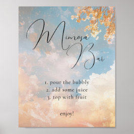 Poster Dreamy Sunset Cloud 9 Mimosa - Sinal de Bar