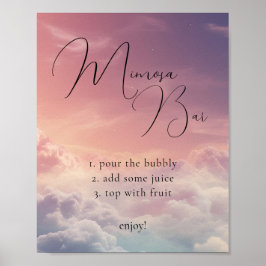 Poster Dreamy Sunset Cloud 9 Mimosa - Sinal de Bar