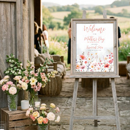 Póster Dreamy Wildflowers Field Mothers Day Event