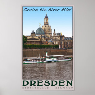 Póster Dresden - no Elbe