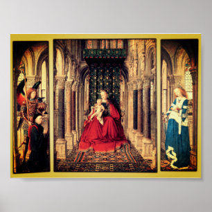 Poster Dresden Triptych (por Jan van Eyck, 1437)